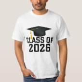 Letterman-Klasse des Abschlusses 2026 T-Shirt (Vorderseite)