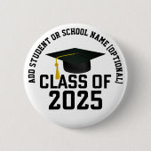 Letterman Style Class of 2025 Abschluss Button (Vorderseite)