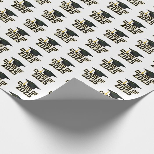 Letterman Style Class of 2025 Abschluss Geschenkpapier (Ecke)