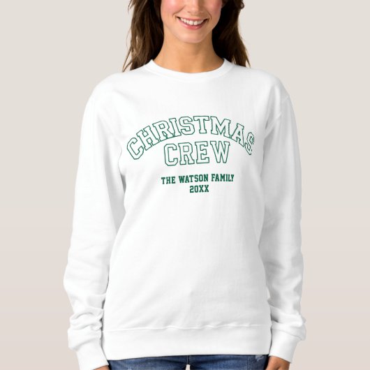 Letterman Weihnachtskollegium Familienname der Cre Sweatshirt (Vorderseite)