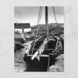 Lettermore Galway Irland altes Fischerboot Postkarte