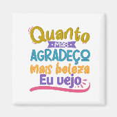 Lettern com frase em português brasileiro magnet (Vorne)
