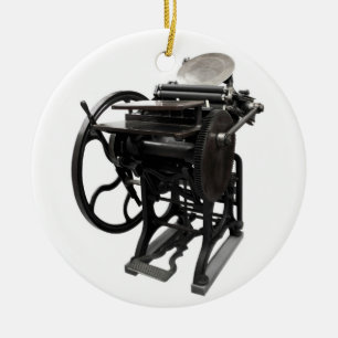 Letterpress 1888 Rundornament Keramik Ornament