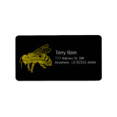 Letterpress Bee Adressaufkleber (Vorne)