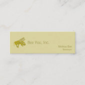 Letterpress Bee Mini Business Card Visitenkarte (Vorderseite)