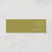 Letterpress Bee Mini Business Card Visitenkarte (Rückseite)