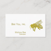 Letterpress-Biene Visitenkarte (Vorderseite)