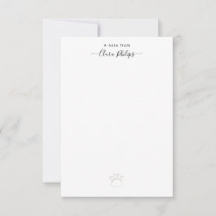 Letterpress-Druckkarte mit Namen Dankeskarte