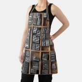 Letterpress-Führungsart in einem Fall Schürze (InSitu)