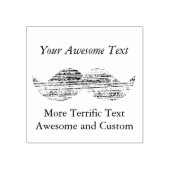 Letterpress-Ish Mustache (oder andere Grafik) Cust Gummistempel (Prägung)