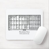 Letterpress-Maus-Pad mit Musterbeispiel Mousepad (Mit Mouse)
