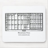 Letterpress-Maus-Pad mit Musterbeispiel Mousepad (Vorne)