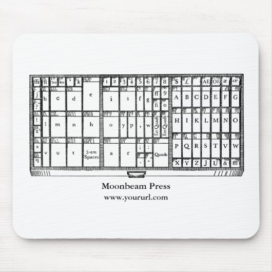 Letterpress-Maus-Pad mit Musterbeispiel Mousepad (Vorne)
