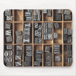 Letterpress-Metalltypschutzmatte Mousepad