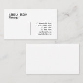 Letterpress Modern Beruflich Visitenkarte (Vorne/Hinten)