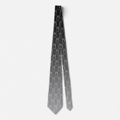 Letterpress Owl (Schnee) strahlend Krawatte (Vorderseite)