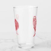Letterpress-Rot-Roost Glas (Rechts)