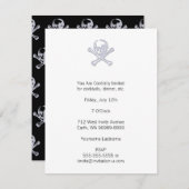 Letterpress Style Piratenflagge Einladung (Vorne/Hinten)
