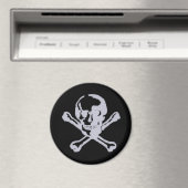 Letterpress Style Piratenflagge Magnet (In Situ (Geschirrspüler))