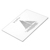 Letterpress Style Sailboat Notizblock (angewinkelt)