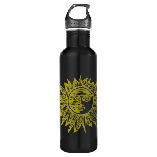 Letterpress Style Sun Trinkflasche (Vorderseite)