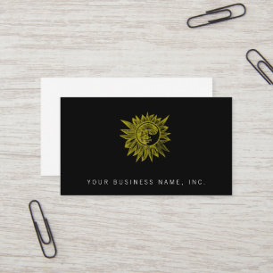 Letterpress Style Sun Visitenkarte