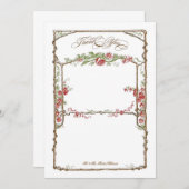 Letterpress Style Vintage Imitate Bois Trellis - R Dankeskarte (Vorne/Hinten)