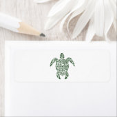 Letterpress Tribal Style Turtle (Insitu)