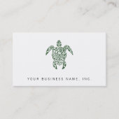 Letterpress Tribal Style Turtle Business Card Visitenkarte (Vorderseite)