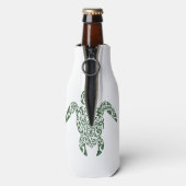 Letterpress Tribal Style Turtle Flaschenkühler (Flasche Rückseite)