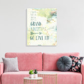 Letterpress USA Map Leinwanddruck (Insitu (Wohnzimmer))