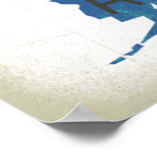 Letterpress USA Map Poster (Ecke)