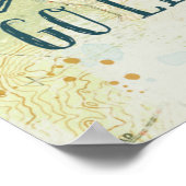 Letterpress USA Map Poster (Ecke)