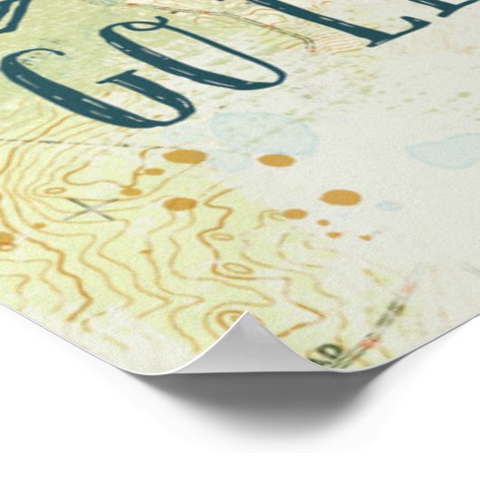 Letterpress USA Map Poster (Ecke)