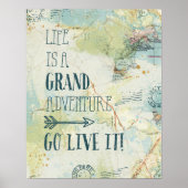 Letterpress USA Map Poster (Vorne)