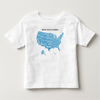 Letterpress USA Map T - Shirt