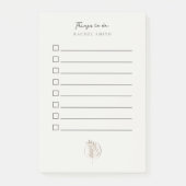 Letterpress Zweig zu tun Liste Post-it Klebezettel (Vorderseite)