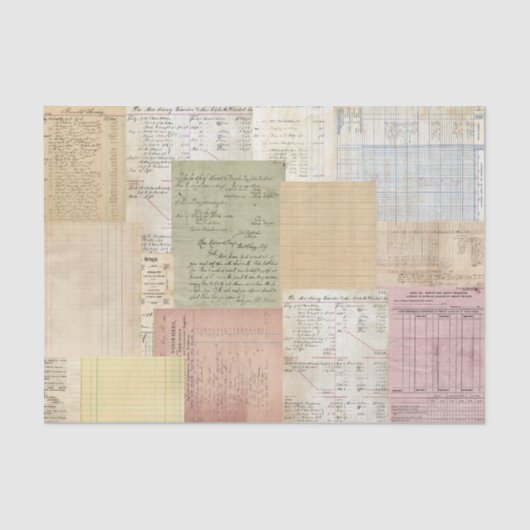 Letters and Ledgers Tissue Paper Seidenpapier (Vorderseite)