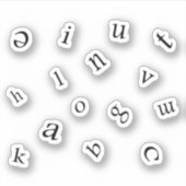 Letters Aufkleber (Vorderseite)