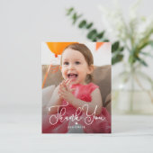 Letters Charm Editable Farbe Vielen Dank Postcard Postkarte (Stehend Vorderseite)