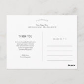 Letters Charm Editable Farbe Vielen Dank Postcard Postkarte (Rückseite)