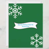 Letters from Santa Green Red Ornament (Rückseite)