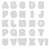 LETTERS MADE OF BLACK STARS AUFKLEBER (Vorderseite)