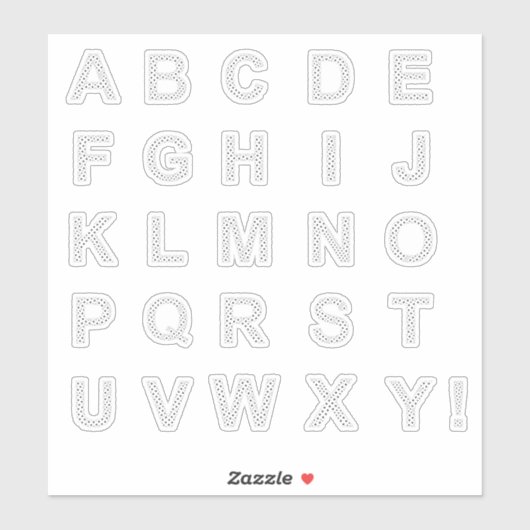 LETTERS MADE OF BLACK STARS AUFKLEBER (Blatt)