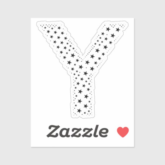 LETTERS MADE OF BLACK STARS AUFKLEBER (Blatt)