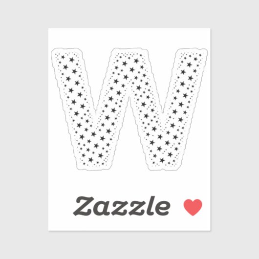 LETTERS MADE OF BLACK STARS AUFKLEBER (Blatt)
