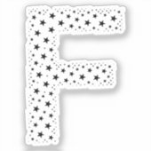 LETTERS MADE OF BLACK STARS AUFKLEBER (Vorderseite)