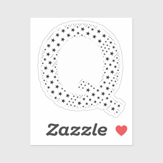 LETTERS MADE OF BLACK STARS AUFKLEBER (Blatt)