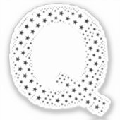 LETTERS MADE OF BLACK STARS AUFKLEBER (Vorderseite)