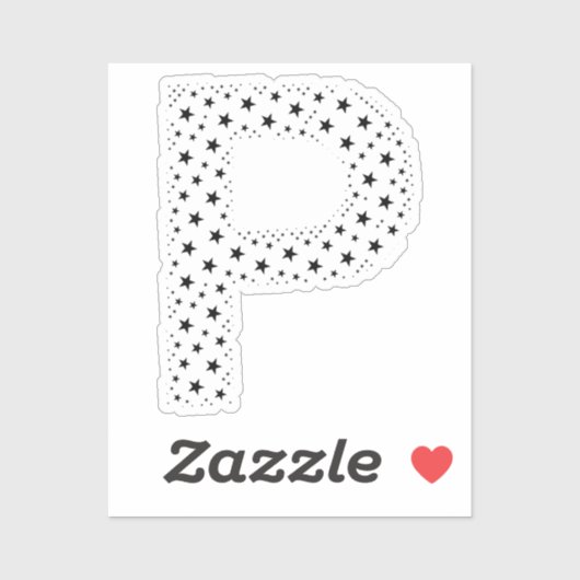 LETTERS MADE OF BLACK STARS AUFKLEBER (Blatt)